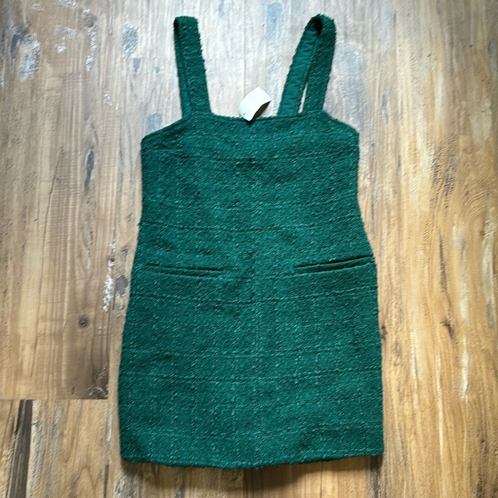Abercrombie & Fitch Green Textured Tweed Dress